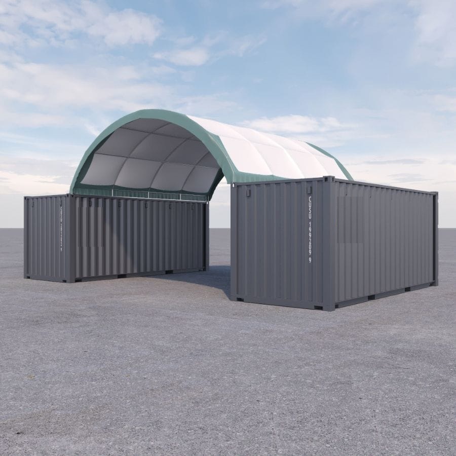 20’ x 20’ Fabric Container Shelter - Tupcan Pty Ltd