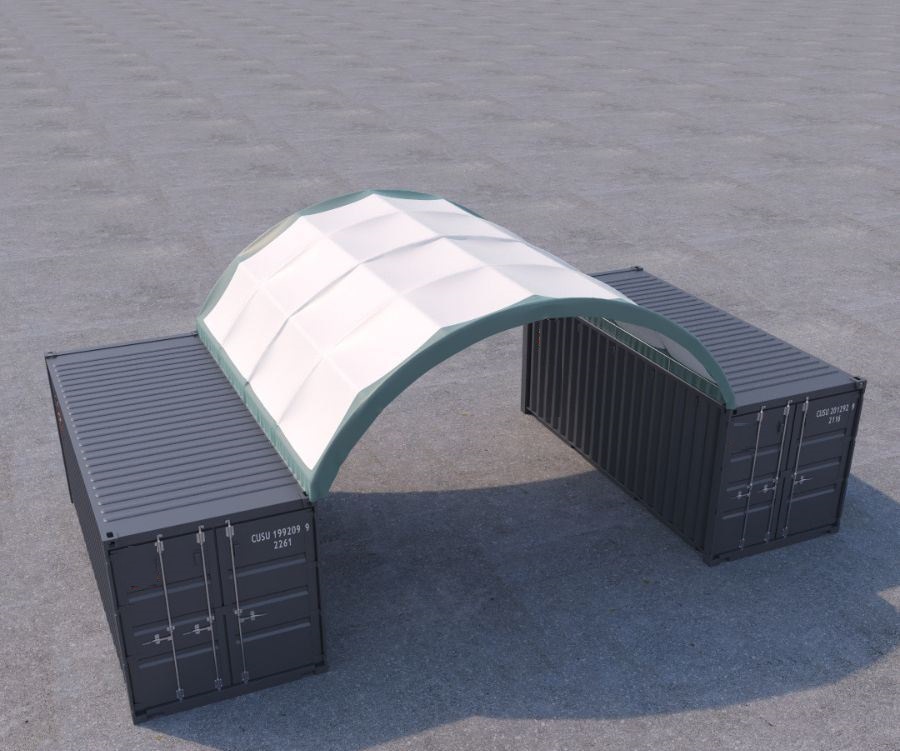 20’ x 20’ Fabric Container Shelter - Tupcan Pty Ltd