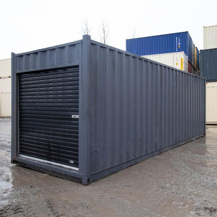 25′ Cut-Down Shipping Container w/Roll-Up Door - Tupcan Pty Ltd