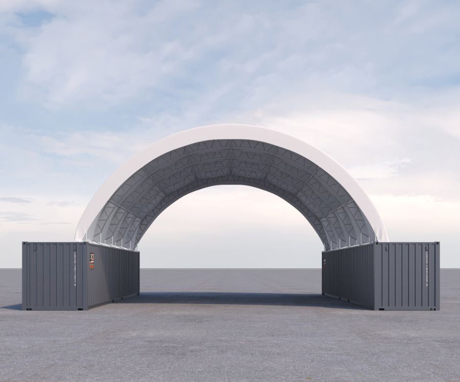 40’ x 40’ Fabric Container Shelter - Tupcan Pty Ltd