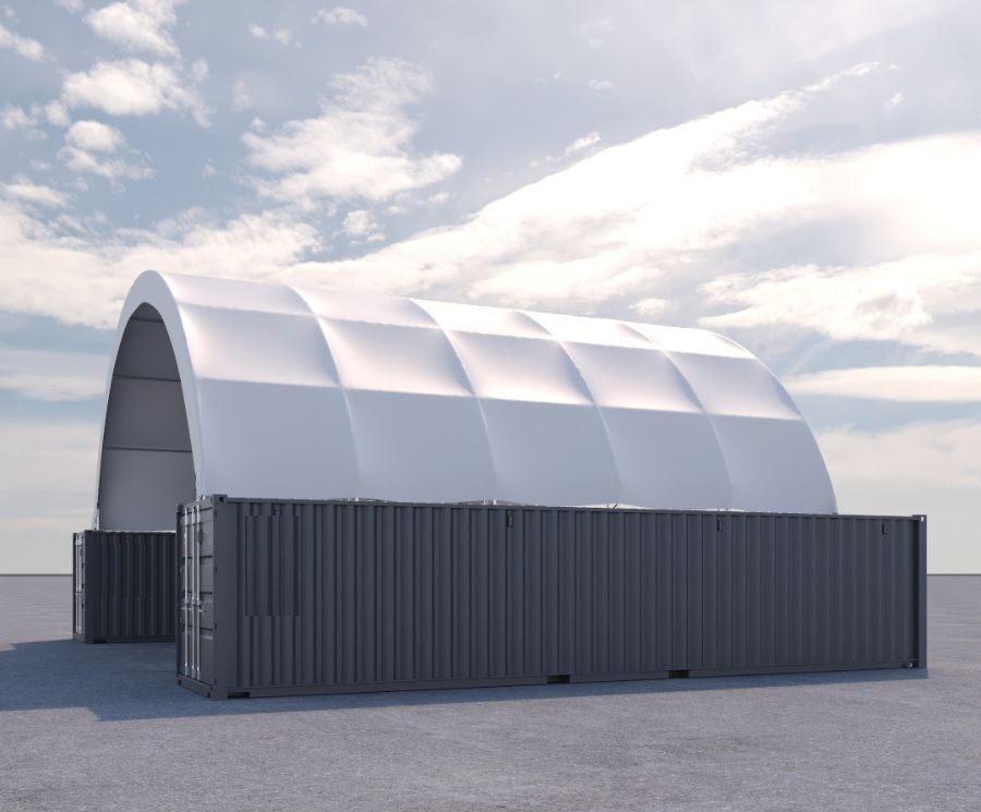 40’ x 40’ Fabric Container Shelter - Tupcan Pty Ltd