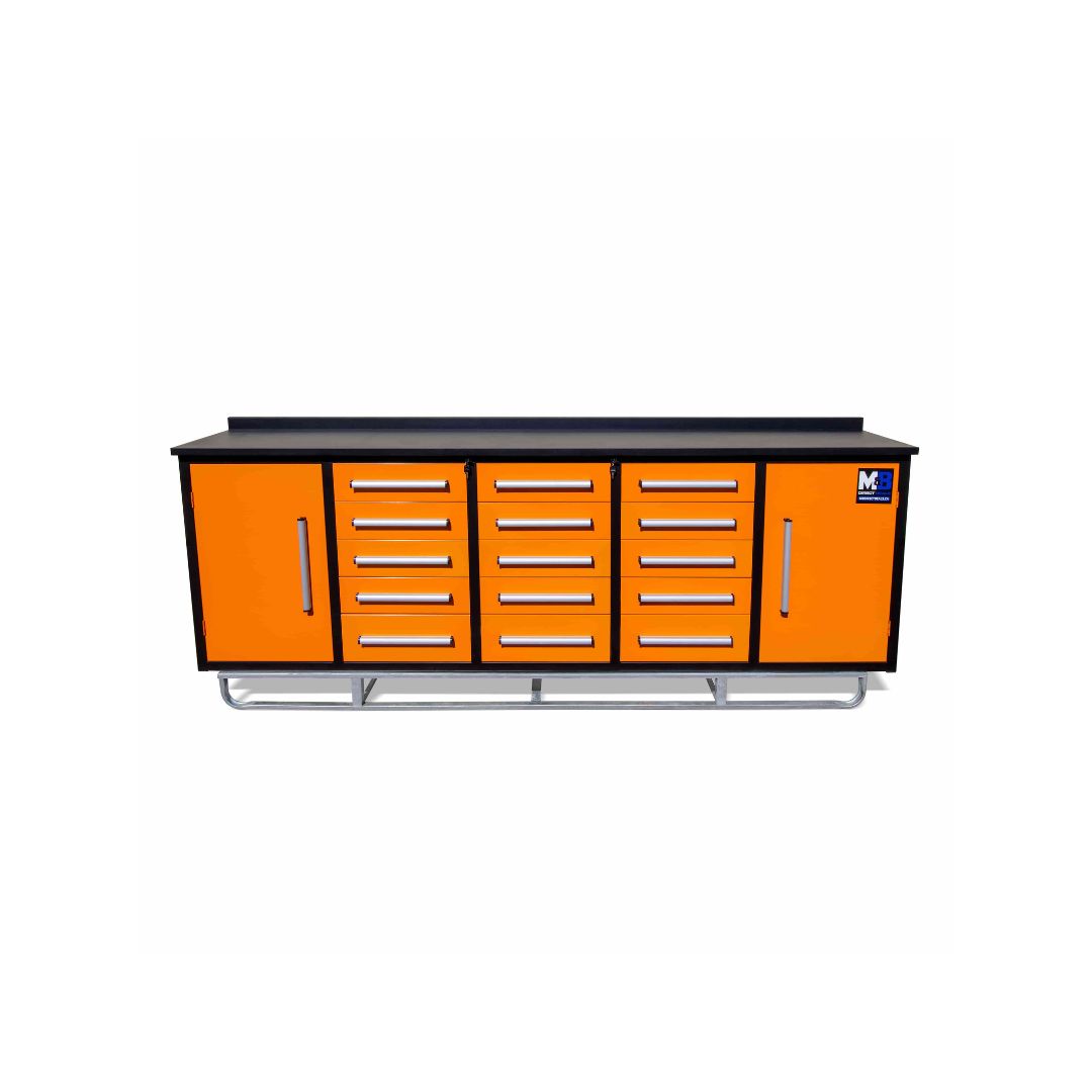 M&B | 10’ Workbench Cabinet with 15 Drawers - Tupcan Pty Ltd