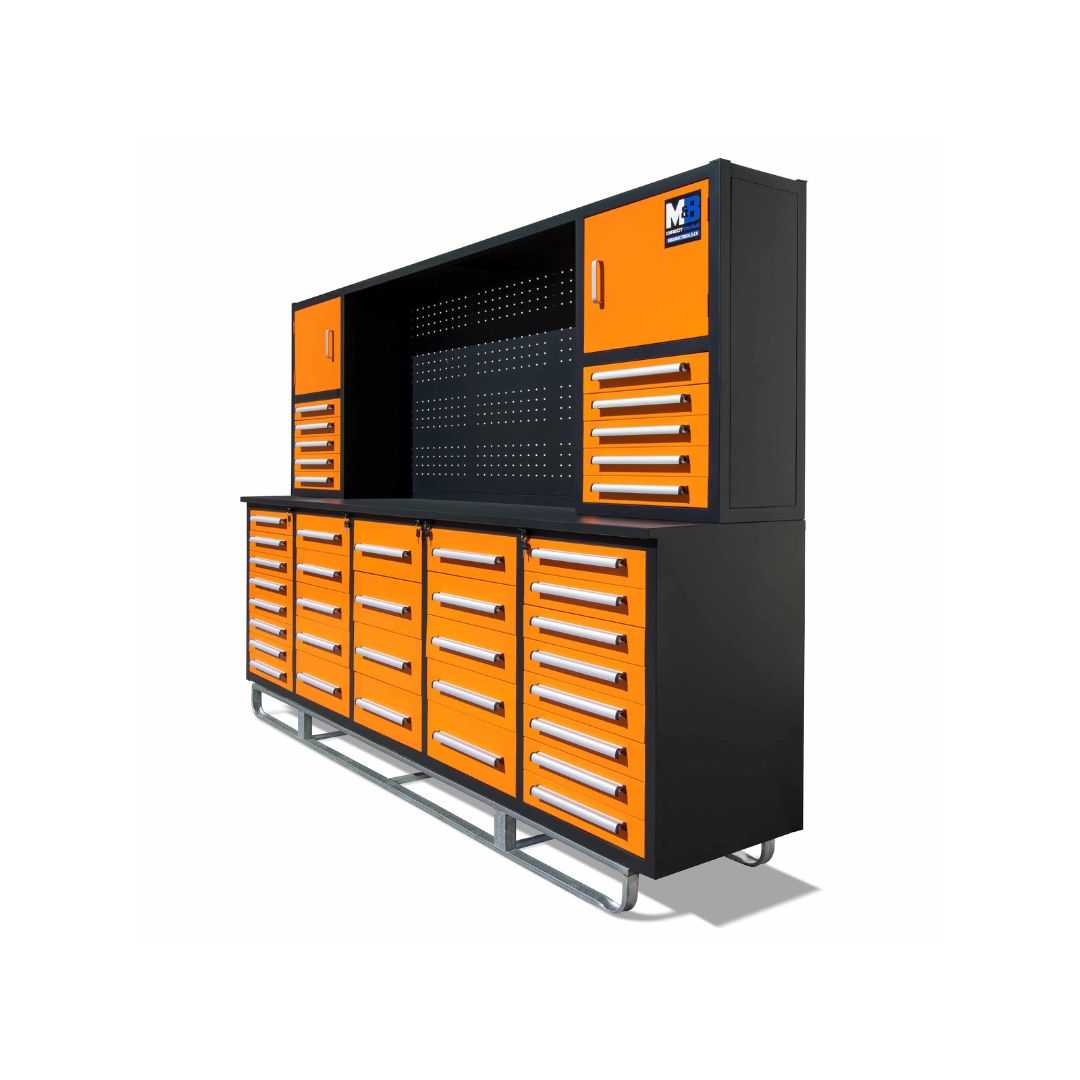 M&B | 10’ Workbench Cabinet with 40 Drawers - Tupcan Pty Ltd