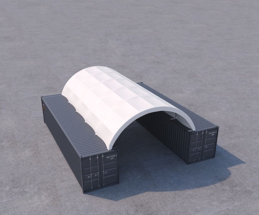 20′ x 40′ Fabric Container Shelter - Tupcan Pty Ltd