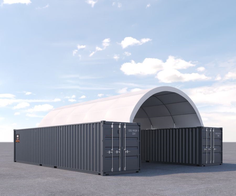 20′ x 40′ Fabric Container Shelter - Tupcan Pty Ltd