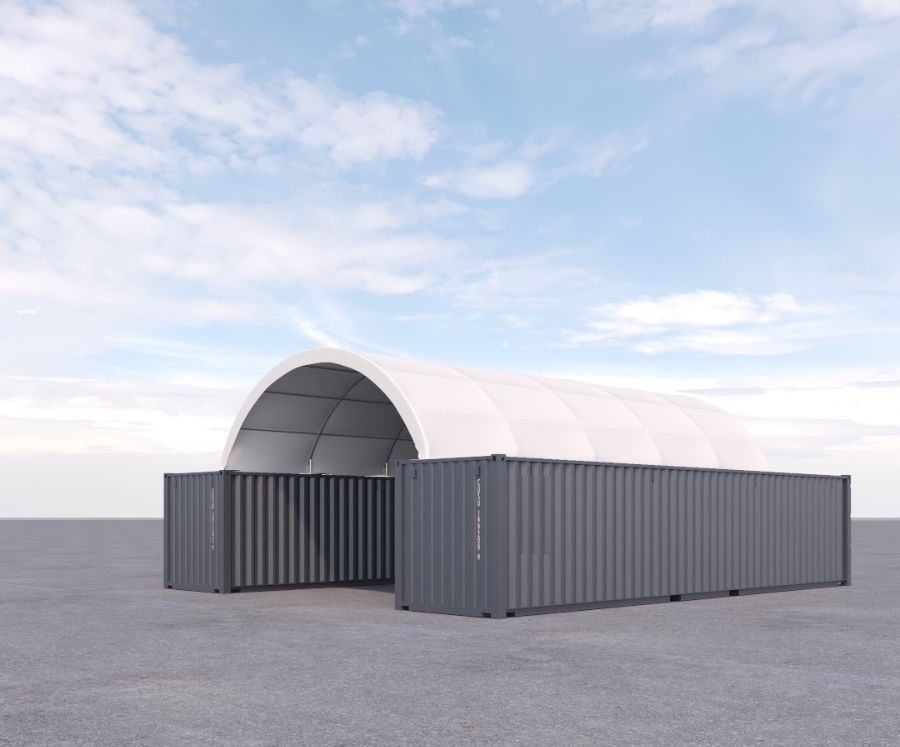 20′ x 40′ Fabric Container Shelter - Tupcan Pty Ltd