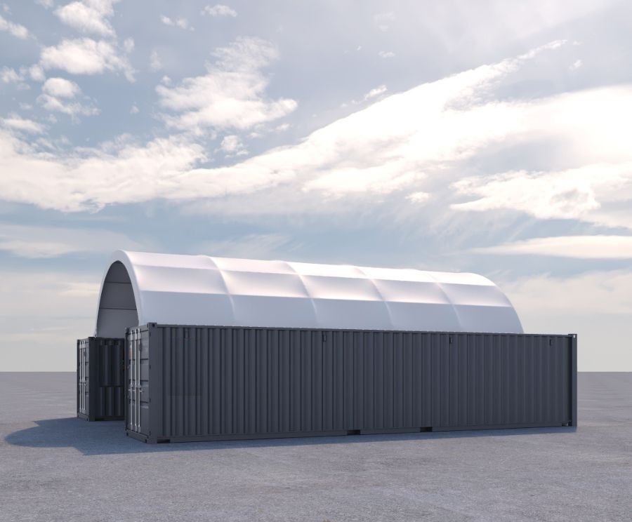 20′ x 40′ Fabric Container Shelter - Tupcan Pty Ltd