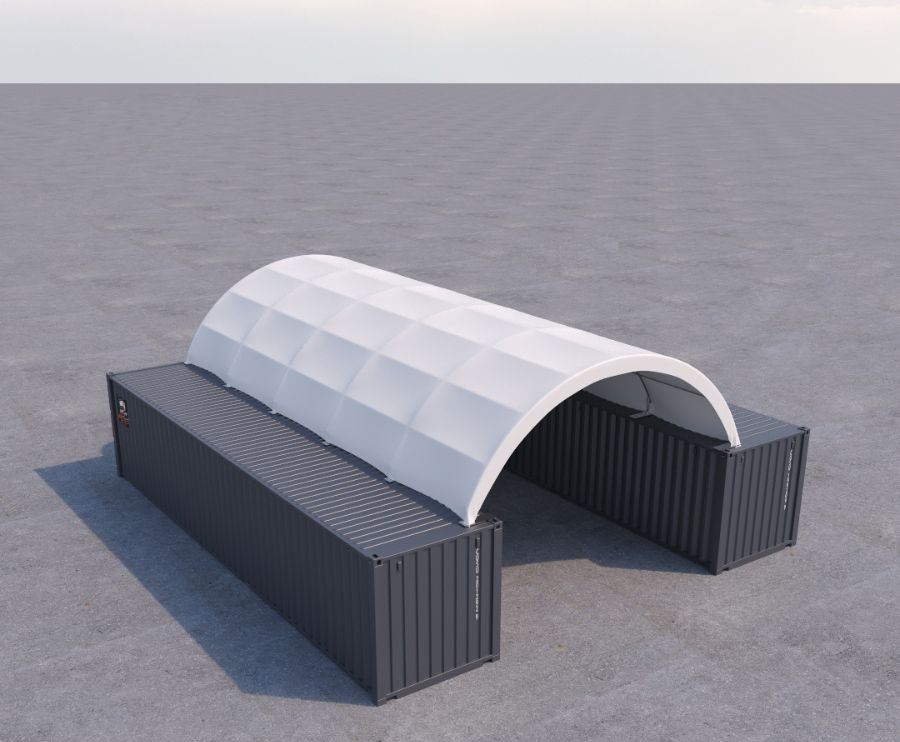 20′ x 40′ Fabric Container Shelter - Tupcan Pty Ltd