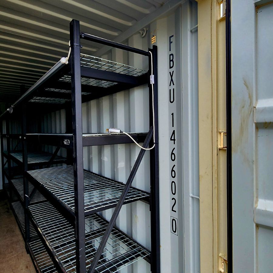 20’ New (1-Trip) Container w/ Shelving on BOTH sides - Tupcan Pty Ltd